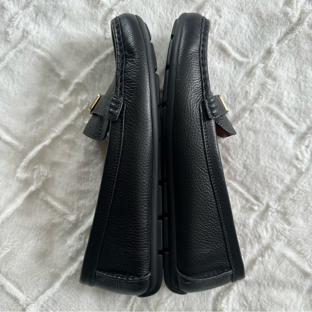 COACH Black Pebble Leather Loafers Size 10 - Picture 10 of 10